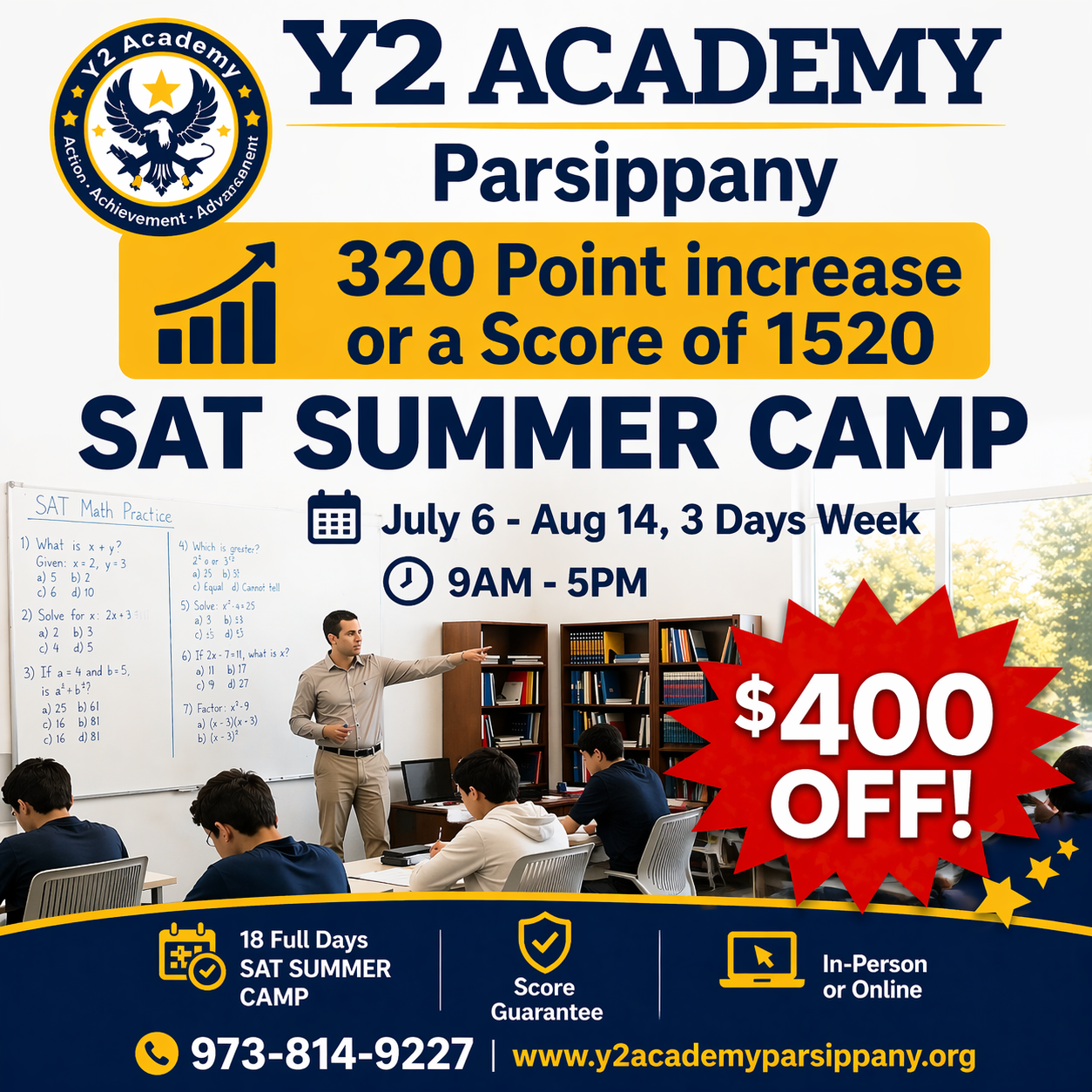 Y2 Academy Summer 2026 SAT Program